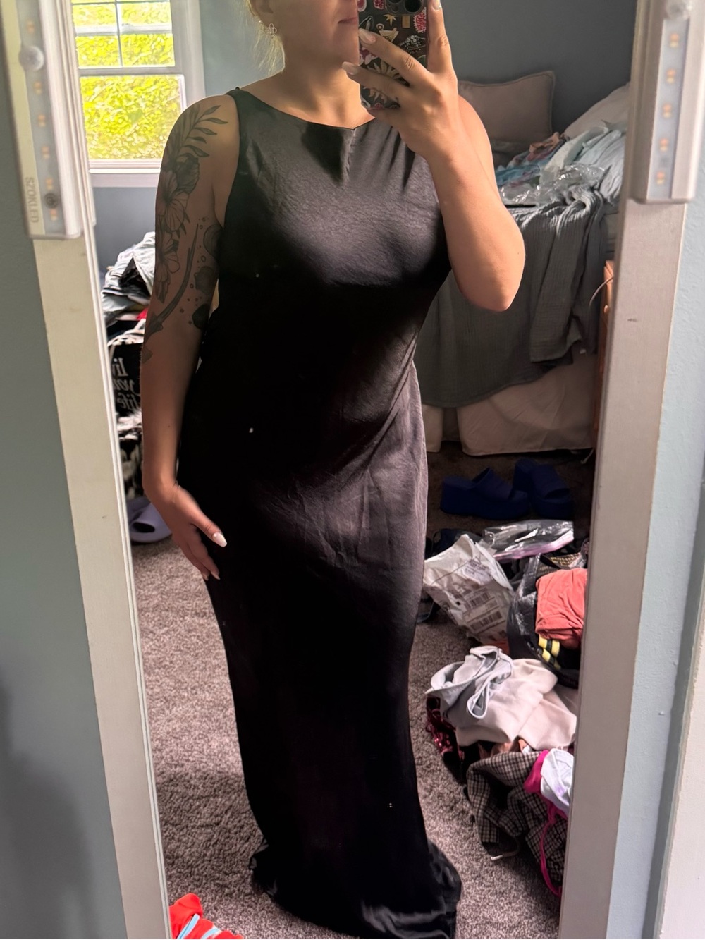 Runaway the Label Samsara dress high neck open back black size large NWT - Picture 3 of 14